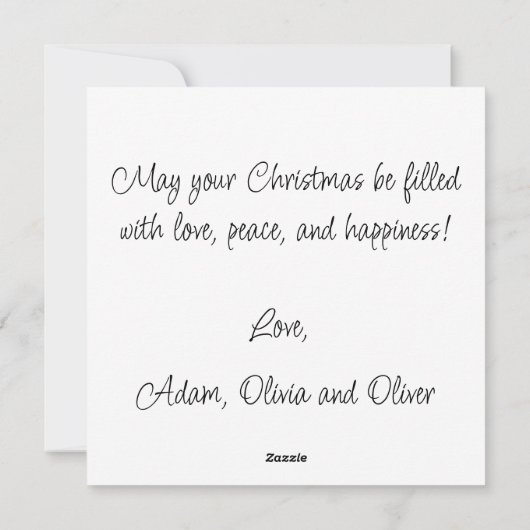 Zwei Niedliche Bären im Wald auf Weihnachten (Rückseite)