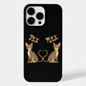 ZWEI NIEDLICHE BENGALISCHE KATZEN iPhone HÜLLE (Rückseite)