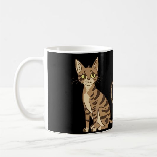 ZWEI NIEDLICHE BENGALISCHE KATZEN KAFFEETASSE (Links)