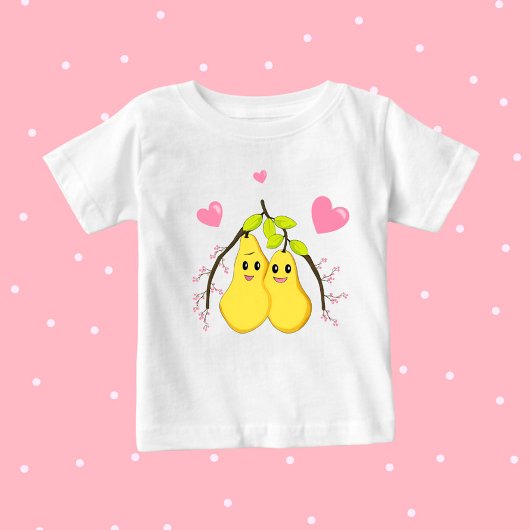 Zwei niedliche Birnen Baby T-shirt