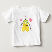 Zwei niedliche Birnen Baby T-shirt (Vorderseite)