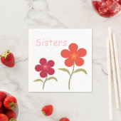 Zwei niedliche Blume Schwestern Stein Untersetzer Serviette (Beispiel)