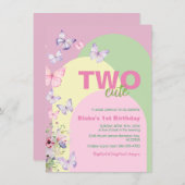 Zwei Niedliche Butterfly zum Geburtstag (Vorne/Hinten)