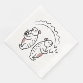 Zwei niedliche Capybaras Serviette (Ecke)