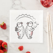 Zwei niedliche Capybaras Serviette (Beispiel)
