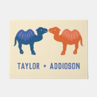 Zwei Niedliche Cartoon Camels Paare Personalisiert