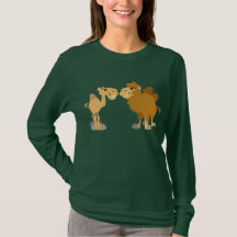 Zwei Niedliche Cartoon Camels Women T - Shirt
