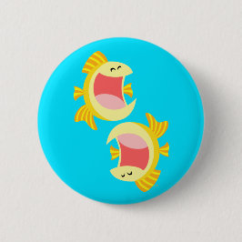 Zwei Niedliche Cartoon Fisch Button