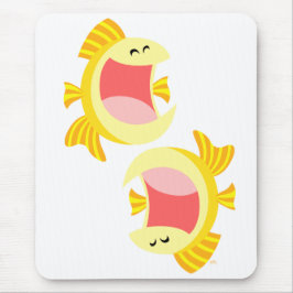 Zwei Niedliche Cartoon Fisch Mousepad