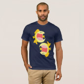 Zwei Niedliche Cartoon Fisch T - Shirt (Vorne ganz)