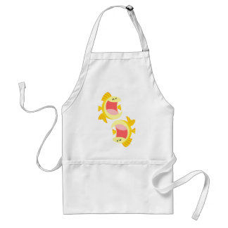 Zwei Niedliche Cartoon Fish Cooking Schürze