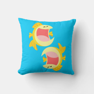 Zwei Niedliche Cartoon Fish Kissen