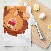 Zwei Niedliche Cartoon Lions Küchentücher (Viertel Falte)