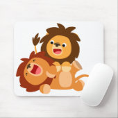 Zwei Niedliche Cartoon Lions Mousepad (Mit Mouse)