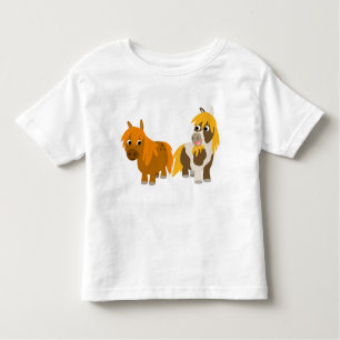 Zwei Niedliche Cartoon Ponies Children T - Shirt