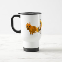 Zwei Niedliche Cartoon Ponies Tasse