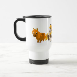 Zwei Niedliche Cartoon Ponies Tasse