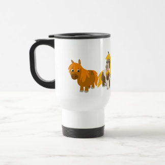 Zwei Niedliche Cartoon Ponies Tasse