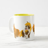 Zwei Niedliche Cartoon Ponies Tasse (Vorderseite Links)