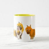 Zwei Niedliche Cartoon Ponies Tasse (Mittel)