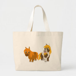 Zwei Niedliche Cartoon Ponys Zolltasche Jumbo Stoffbeutel
