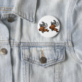 Zwei Niedliche Cartoon Rentier/Karibik Button (Beispiel)
