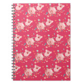 Zwei Niedliche Cartoon Schweine im Frühjahr-Notebo Notizblock (Vorderseite)