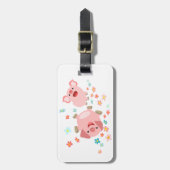Zwei Niedliche Cartoon Schweine im FrühjahrsGepäck Gepäckanhänger (Vorderseite vertikal)