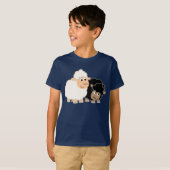 Zwei Niedliche Cartoon Sheep Children T - Shirt (Vorne ganz)
