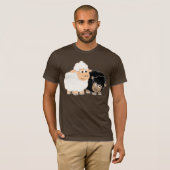 Zwei Niedliche Cartoon Sheep T - Shirt (Vorne ganz)