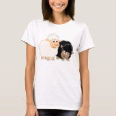 Zwei Niedliche Cartoon T - Shirt Frauen (Vorderseite)