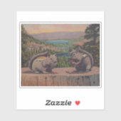 Zwei Niedliche Chipsteine auf dem Stump Mountains  Aufkleber (Blatt)