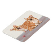 Zwei Niedliche Corgis Magnet (Linke Seite)