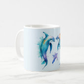 Zwei niedliche Delphine Kaffeetasse (Vorderseite Links)