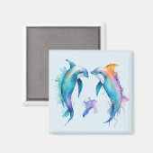 Zwei niedliche Delphine Magnet (Vorderseite/Rückseite)