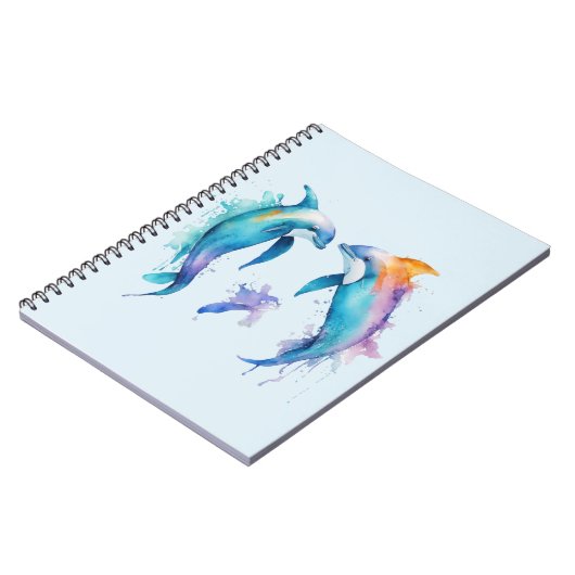 Zwei niedliche Delphine Notizblock (Linke Seite)