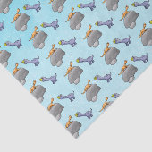 Zwei Niedliche Dinosaurier Seidenpapier (Ausschnitt)