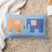 Zwei niedliche Elefanten Lendenkissen (Decke)