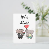 Zwei Niedliche Elefantenwechsel Postkarte (Stehend Vorderseite)