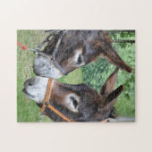 Zwei niedliche Esel Puzzle (Horizontal)