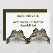 Zwei Niedliche Frösche: Save the Date: Hochzeit: K Save The Date (Vorne/Hinten)