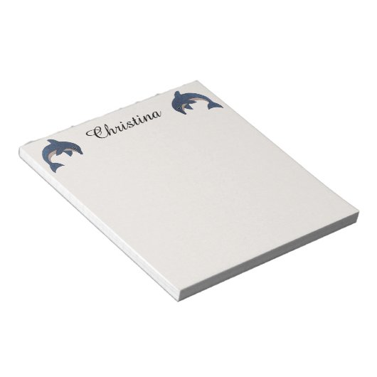 Zwei Niedliche Funkeln wie Delphine springen dunke Notizblock (angewinkelt)