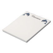 Zwei Niedliche Funkeln wie Delphine springen dunke Notizblock (Rotiert)