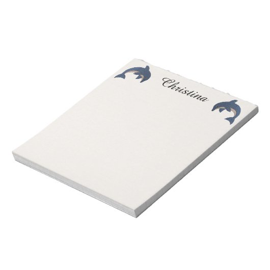 Zwei Niedliche Funkeln wie Delphine springen dunke Notizblock (Rotiert)