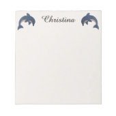 Zwei Niedliche Funkeln wie Delphine springen dunke Notizblock (Vorderseite)