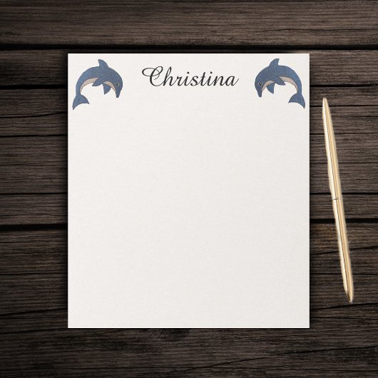 Zwei Niedliche Funkeln wie Delphine springen dunke Notizblock