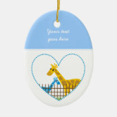 Zwei niedliche Giraffen in einem gepunkteten Mutte Keramik Ornament (Vorne)