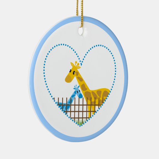 Zwei niedliche Giraffen in einem gepunkteten Mutte Keramikornament (Rechts)