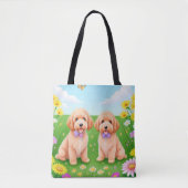 Zwei Niedliche Goldendoodles-Tasche Tasche (Vorderseite)