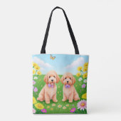 Zwei Niedliche Goldendoodles-Tasche Tasche (Rückseite)